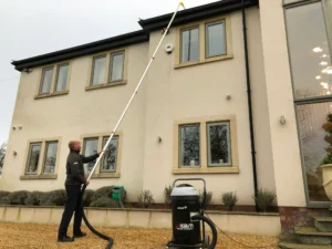 Window cleaning Liverpool doing a Gutter Clean